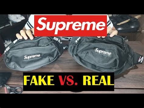 fake vs real supreme waist bag ss18|real supreme box logo.